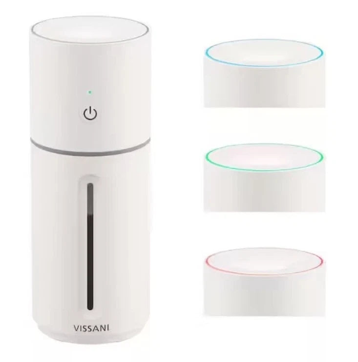 Portable Humidifier 10oz USB-C Rechargeable w/ LED Accent Light - Vissani -New