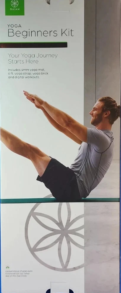 Gaiam Yoga Beginners Kit w/ Block Strap & Meditation Fitness Accessories
