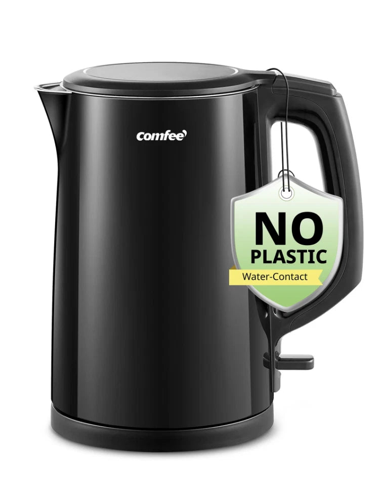 OMFEE Electric Kettle 1.5L Stainless Steel Double Wall New Open Box